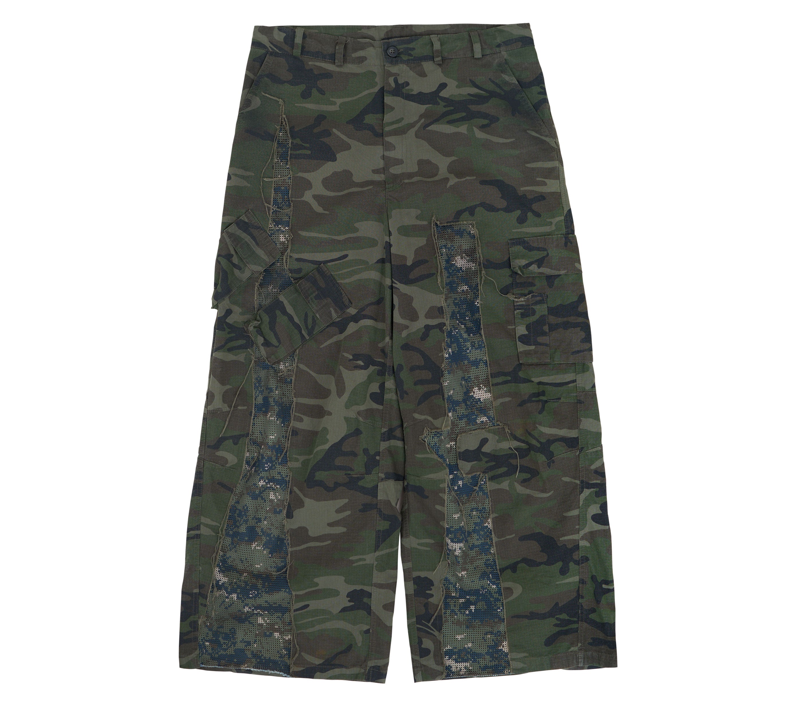 RIPPED CAMO PANTS