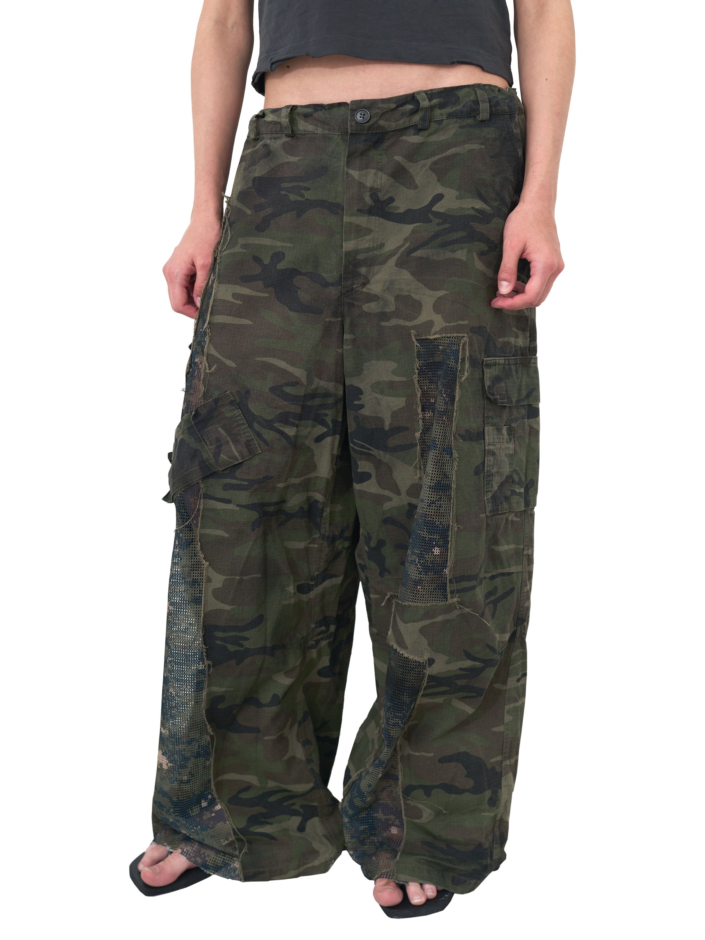 RIPPED CAMO PANTS